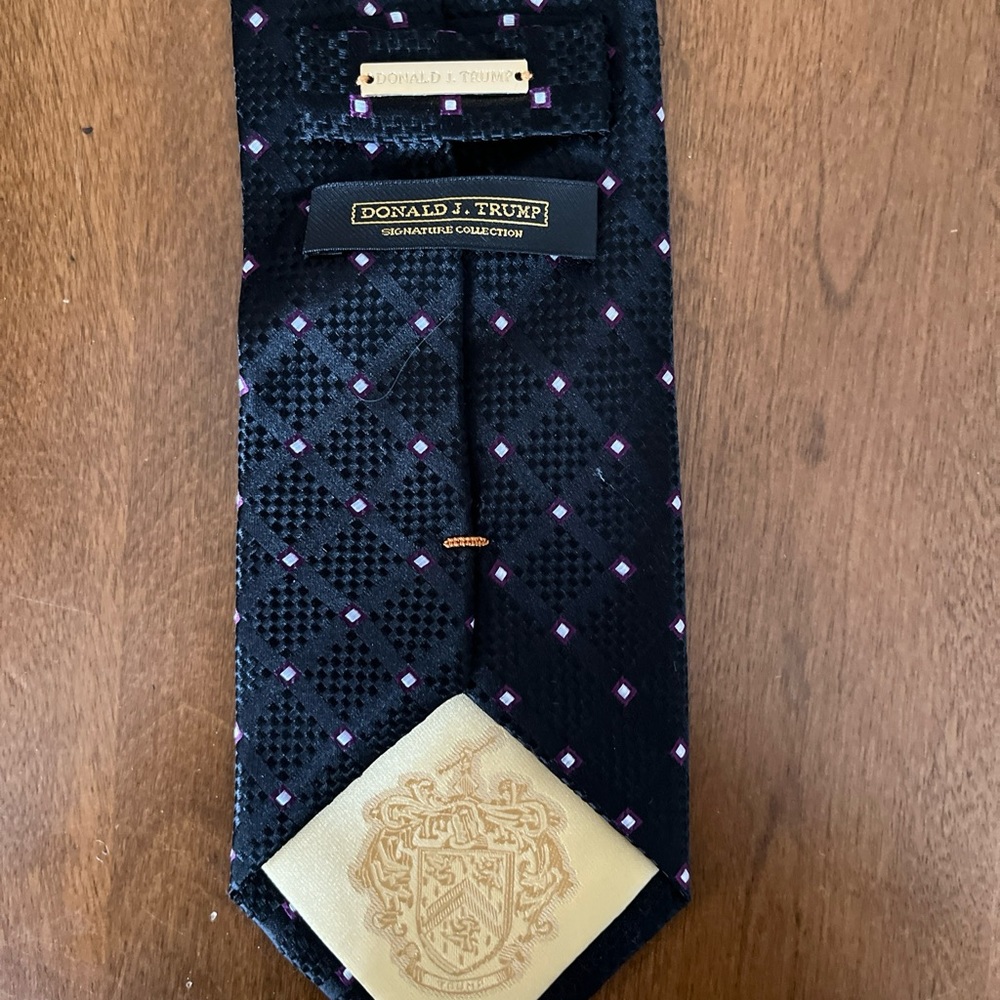Donald Trump black silk tie